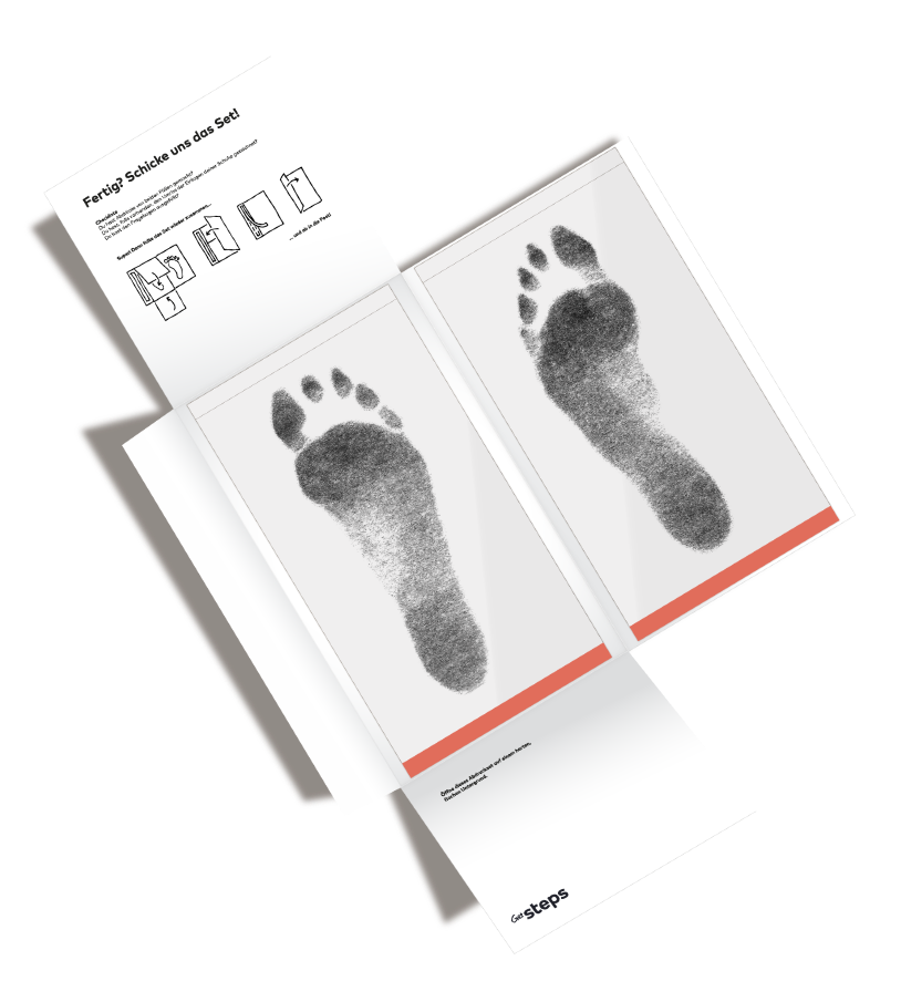 getsteps - Abdruck, fertig, los! Alles beginnt mit deinen Fußabdrücken